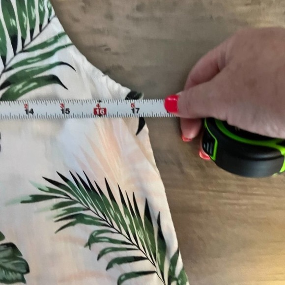 C&C California Californialinen Dress Palm Leaf Tropical Vacation Linen Summer XS - Picture 11 of 13